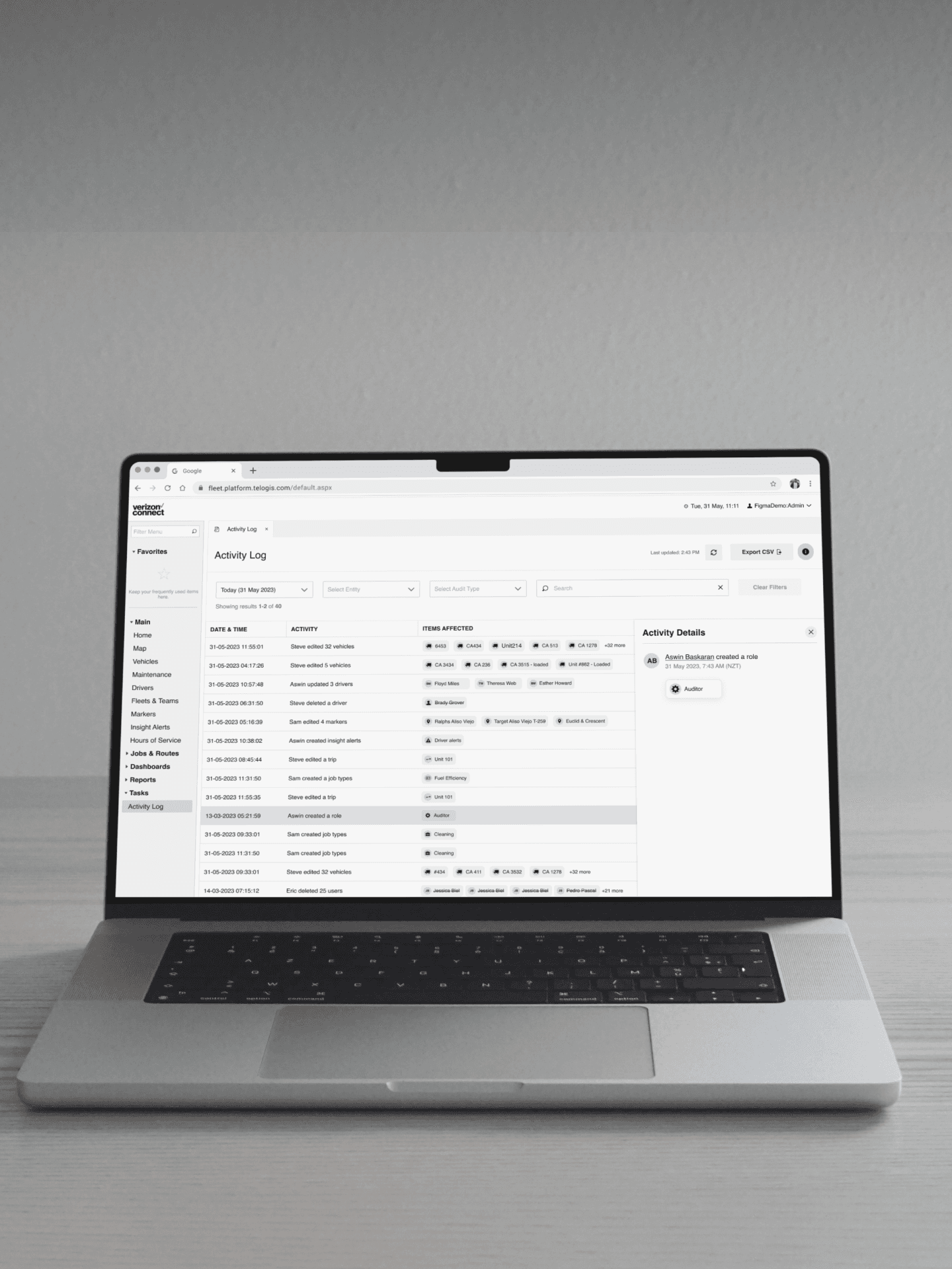Enterprise Activity Log